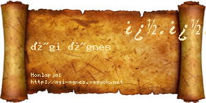 Ági Ágnes névjegykártya