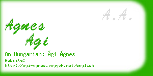 agnes agi business card